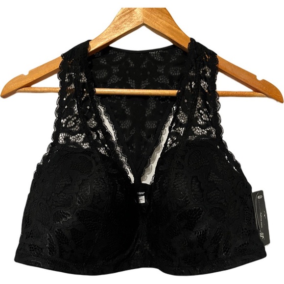 Paramour Other - *NWT* Paramour Women's Abbie Black Lace T-Back Bralette  Plus Size XXL